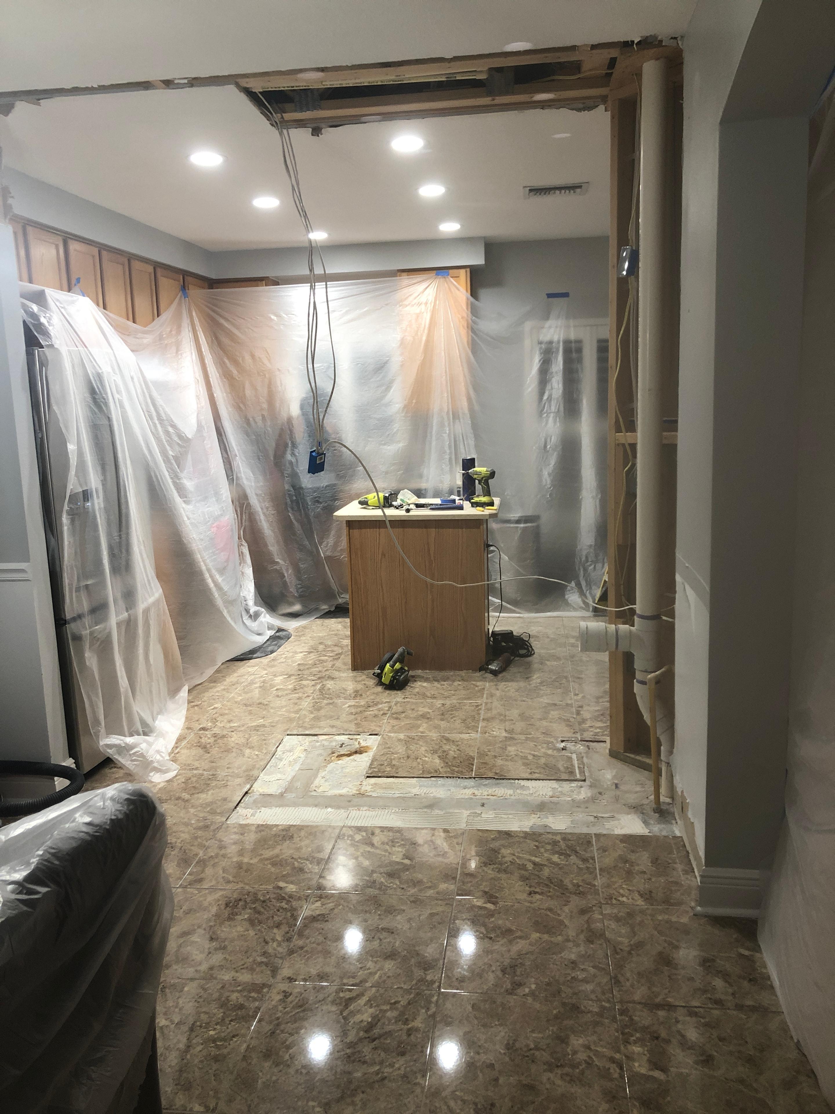 Full Kitchen Remodel — Mid-Construction