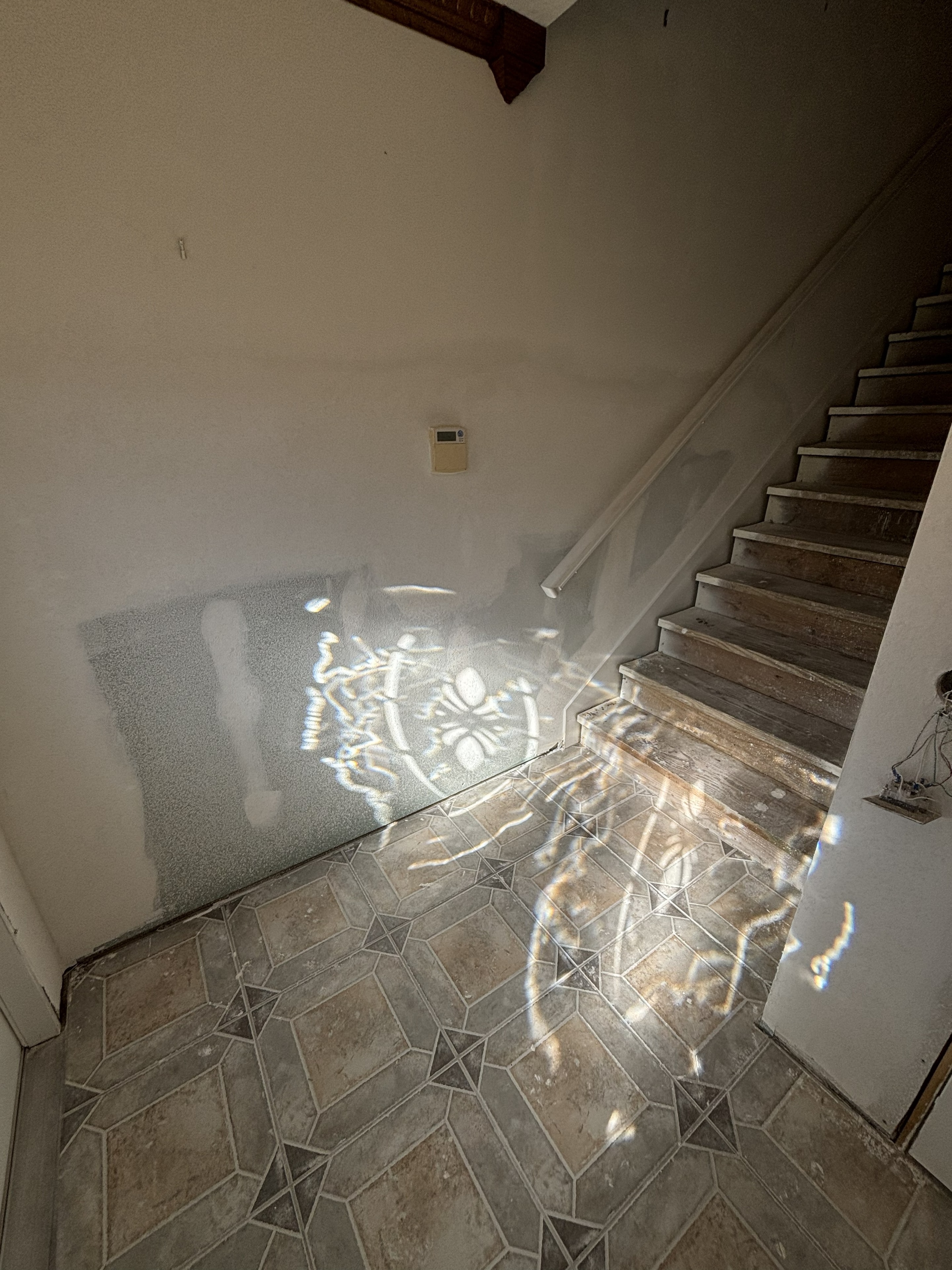 Water Damage Stairwell — Before